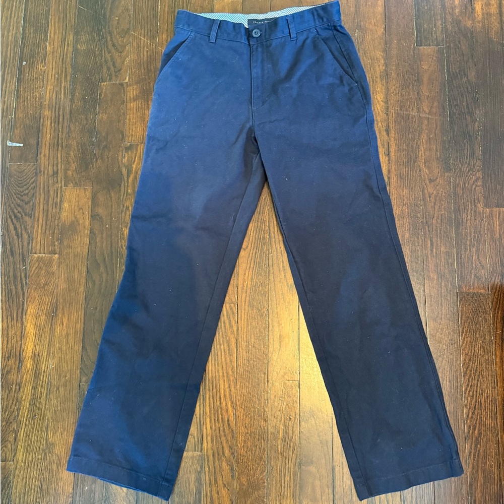 Tommy Hilfiger Boys size 16 large navy blue chino adjustable waist uniform golf